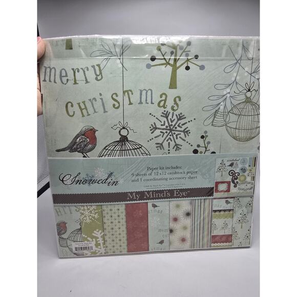 My Mind’s Eye BE MERRY/SNOWED IN Paper & Accessories Pack 2009 Scrapbooking NEW - Picture 1 of 4
